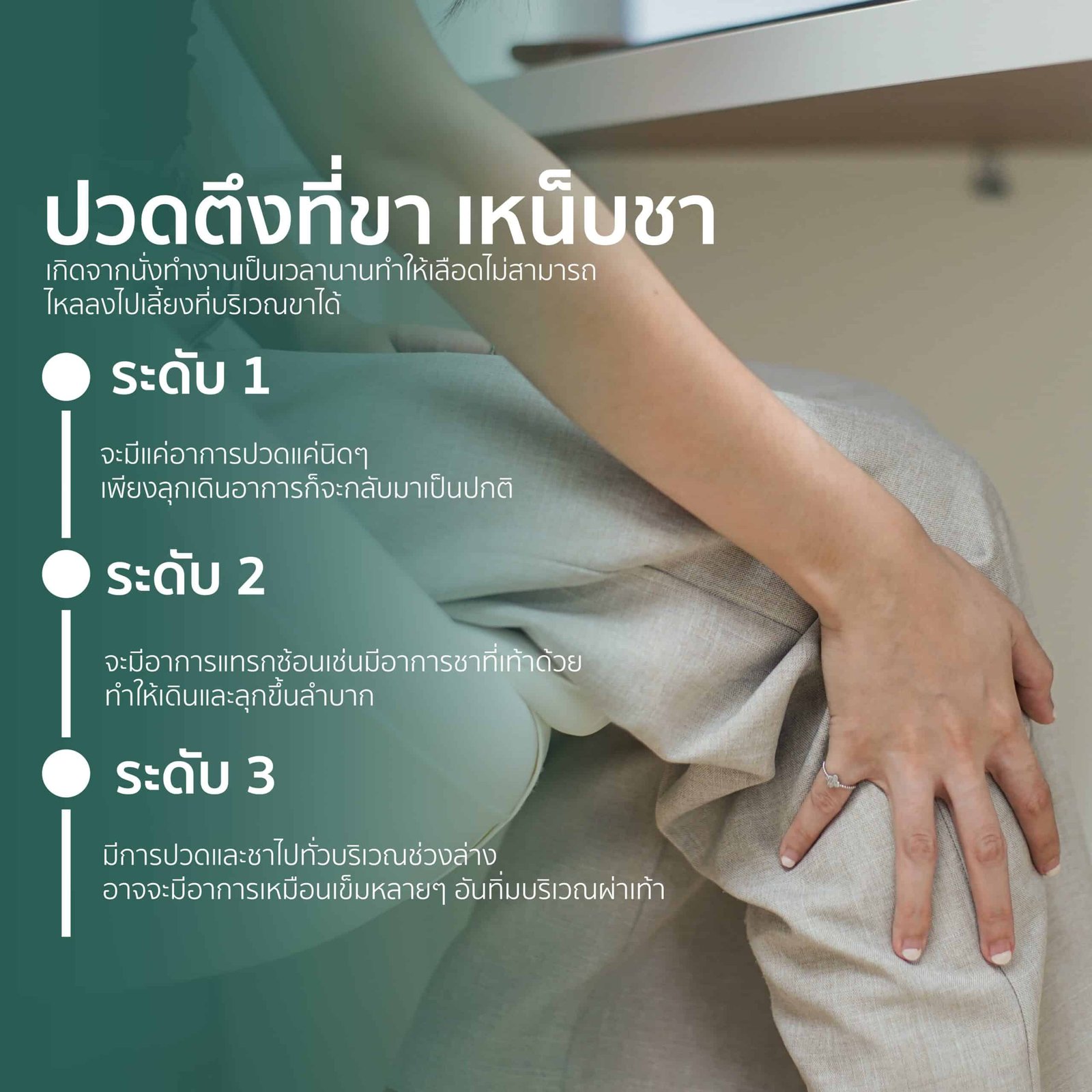 อาการปวดตึงที่ขา เหน็บชา (Leg pain)
