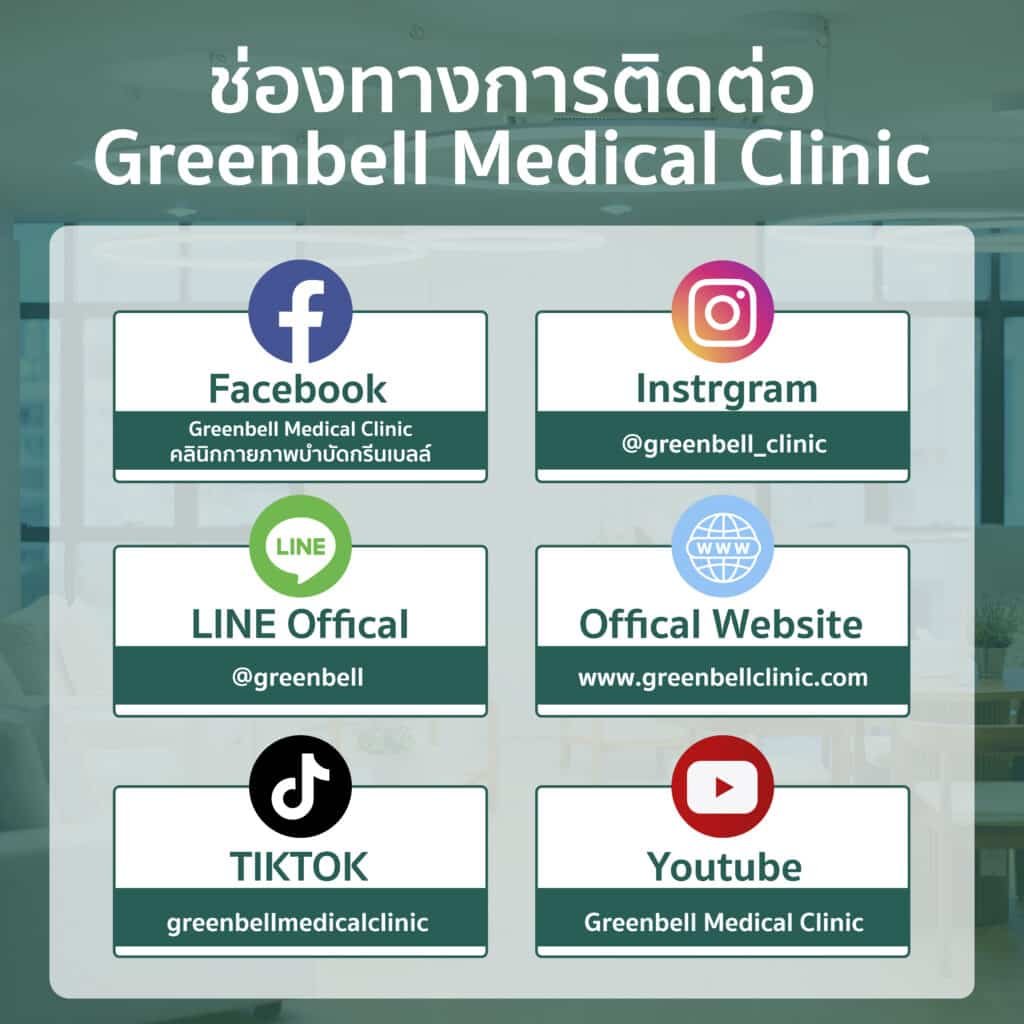 ช่องทางการติดต่อ Greenbell Medical Clinic